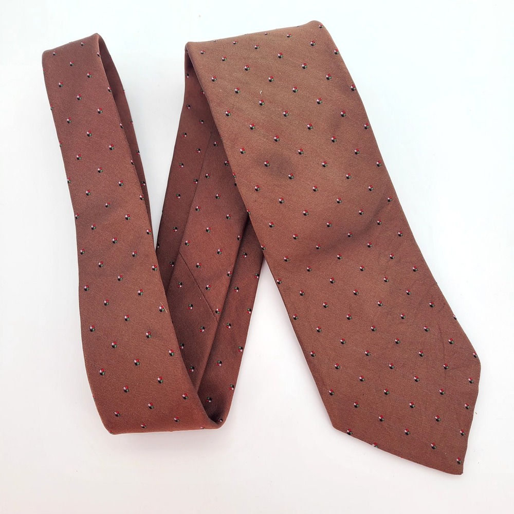 Guy Laroche Paris Men's Vintage Silk Tie Necktie Brown 3" x 56"